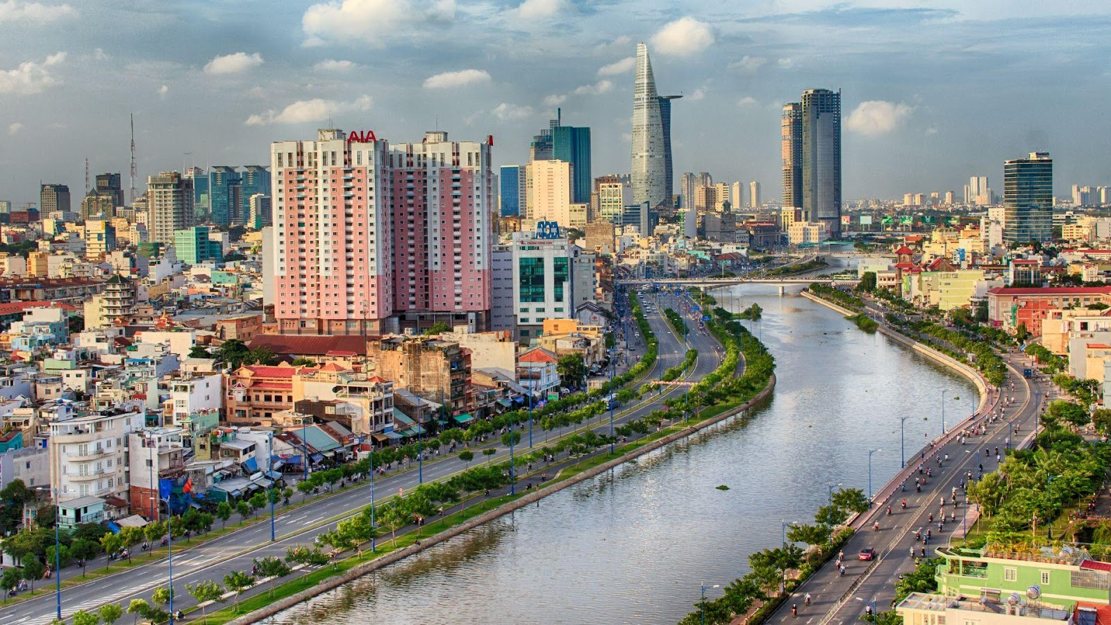 Skyline di Ho Chi Minh la città più popolata del Vietnam