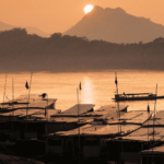Delta del Mekong al tramonto